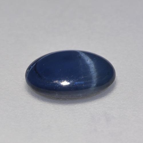Zaffiro stellato naturale blu da 0,96 ct, taglio ovale, traslucido