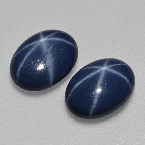 Gemme di Zaffiro stellato Blu notte naturale da 1.89 ct, Taglio ovale, Traslucido