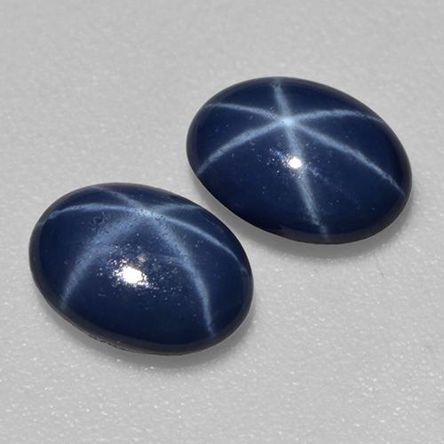 Gemme di Zaffiro stellato Blu notte naturale da 1.89 ct, Taglio ovale, Traslucido