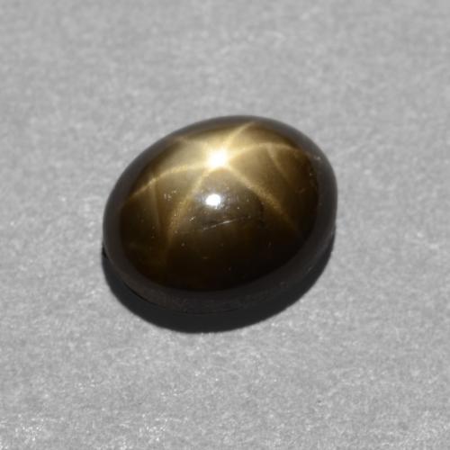 Zaffiro stellato Nero naturale da 0.95 ct, Taglio ovale, Opaco