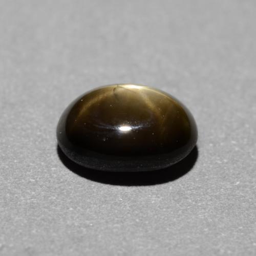 Zaffiro stellato Nero naturale da 0.95 ct, Taglio ovale, Opaco