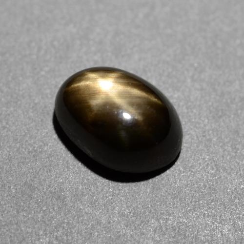 Zaffiro stellato Nero naturale da 1.45 ct, Taglio ovale, Opaco