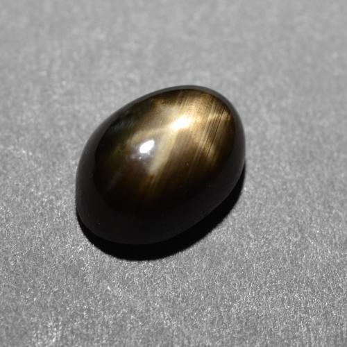 Zaffiro stellato Nero naturale da 1.45 ct, Taglio ovale, Opaco