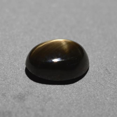 Zaffiro stellato Nero naturale da 1.45 ct, Taglio ovale, Opaco