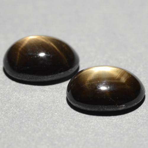 Gemme di Zaffiro stellato Nero naturale da 2.61 ct, Taglio ovale, Opaco