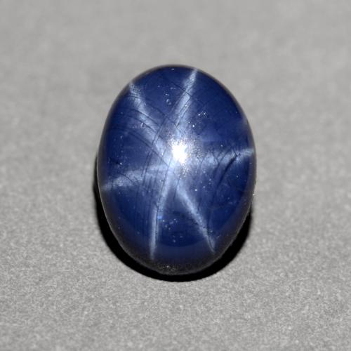 Zaffiro stellato Azzurro crepuscolare naturale da 1.26 ct, Taglio ovale, Opaco