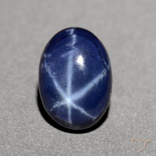 1.23ct Naturale Blu scuro Zaffiro stellato, Ovale, Opaco