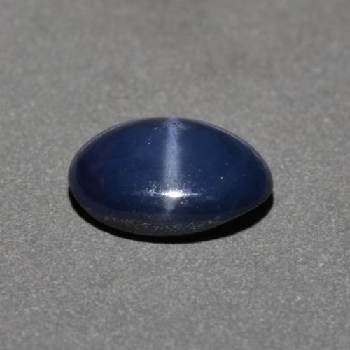Zaffiro stellato naturale blu da 1,00 ct, taglio ovale, opaco