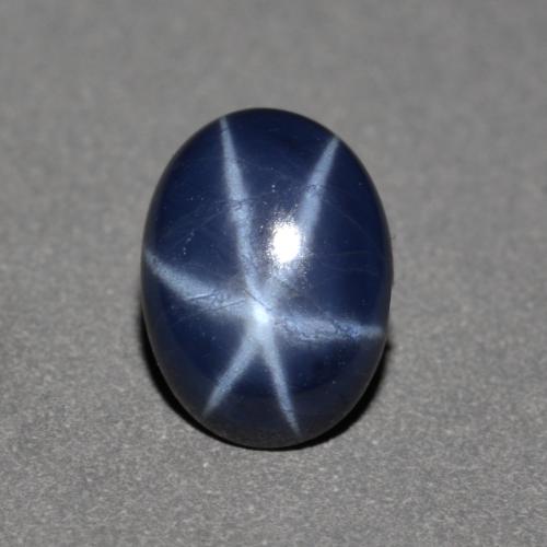 Zaffiro stellato Blu navy naturale da 0.97 ct, Taglio ovale, Opaco