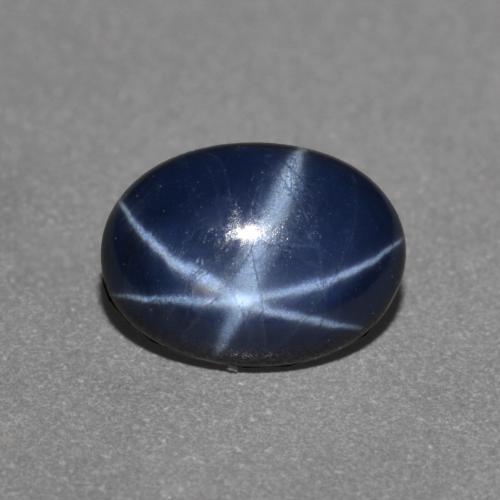 Zaffiro stellato Blu navy naturale da 0.97 ct, Taglio ovale, Opaco