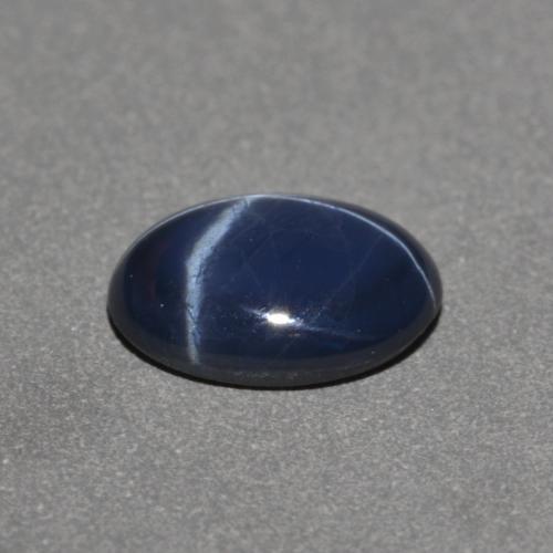 Zaffiro stellato Blu navy naturale da 0.97 ct, Taglio ovale, Opaco