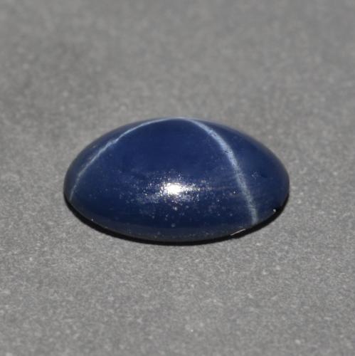 Zaffiro stellato Blu scuro naturale da 0.75 ct, Taglio ovale, Opaco