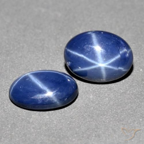 Gemme di Zaffiro stellato Blu navy naturale da 1.84 ct, Ovale, Traslucido