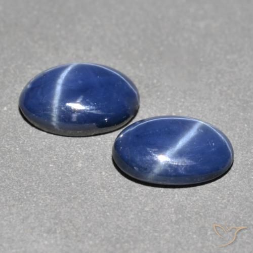 Gemme di Zaffiro stellato Blu navy naturale da 1.84 ct, Ovale, Traslucido