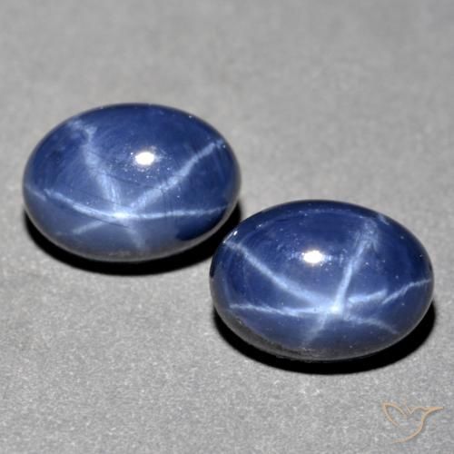 Zaffiro stellato naturale blu da 3,33 ct, taglio ovale, opaco