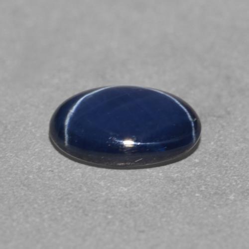 Zaffiro stellato Blu scuro naturale da 0.99 ct, Taglio ovale, Traslucido