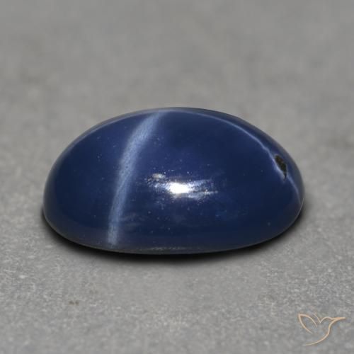 Zaffiro stellato Blu navy naturale da 1.25 ct, Taglio ovale, Traslucido