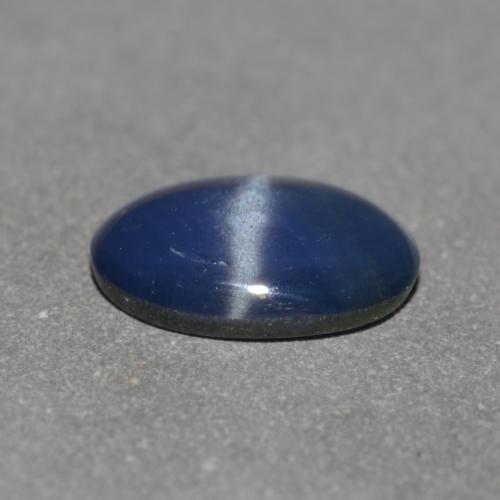 Zaffiro stellato naturale blu da 0,72 ct, taglio ovale, traslucido