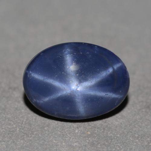 Zaffiro stellato Blu navy naturale da 0.92 ct, Taglio ovale, Traslucido