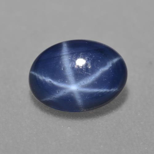 Zaffiro stellato Blu navy naturale da 1.03 ct, Taglio ovale, Traslucido