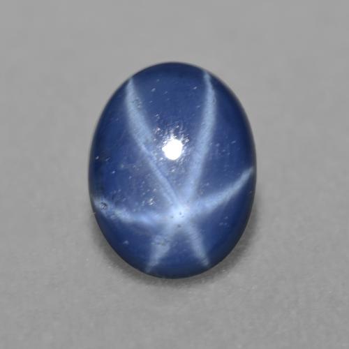 Zaffiro stellato Blu navy naturale da 0.80 ct, Taglio ovale, Traslucido