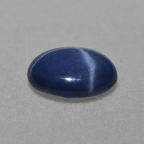 Zaffiro stellato Blu scuro naturale da 0.97 ct, Taglio ovale, Traslucido