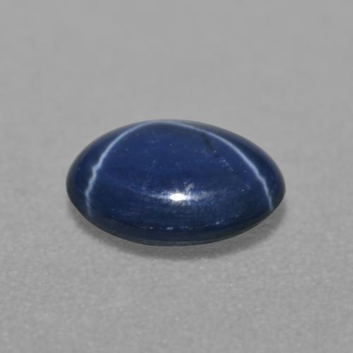 Zaffiro stellato naturale blu da 0,84 ct, taglio ovale, traslucido