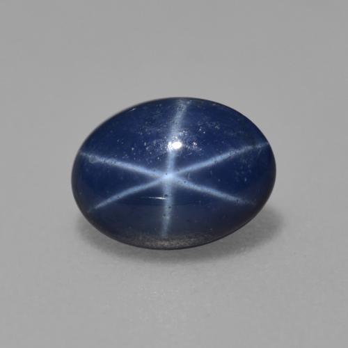 Zaffiro stellato Blu reale naturale da 0.92 ct, Taglio ovale, Traslucido