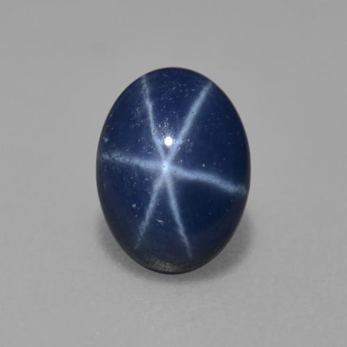 Zaffiro stellato Blu reale naturale da 0.92 ct, Taglio ovale, Traslucido