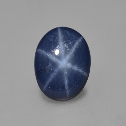 Zaffiro stellato Blu reale naturale da 0.78 ct, Taglio ovale, Traslucido