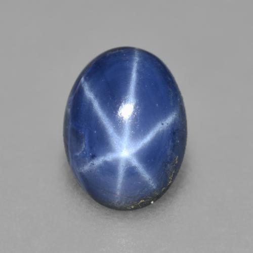 Zaffiro stellato naturale blu da 0,99 ct, taglio ovale, opaco