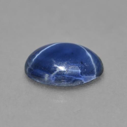 Zaffiro stellato naturale blu da 0,99 ct, taglio ovale, opaco