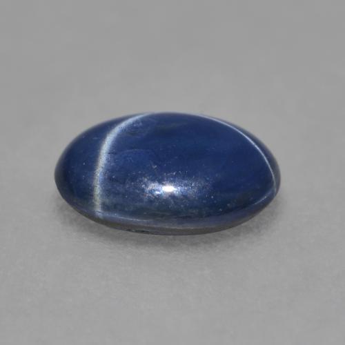 Zaffiro stellato naturale blu da 1,16 ct, taglio ovale, traslucido