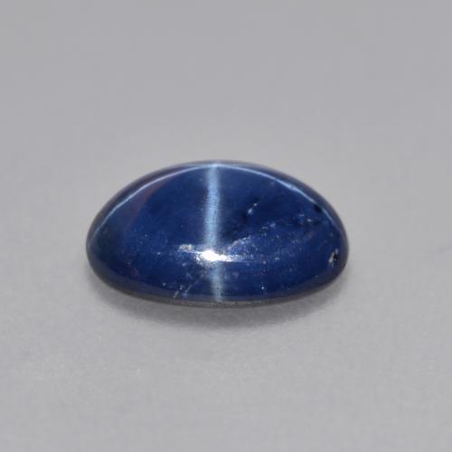 Zaffiro stellato Blu scuro naturale da 0.99 ct, Taglio ovale, Opaco
