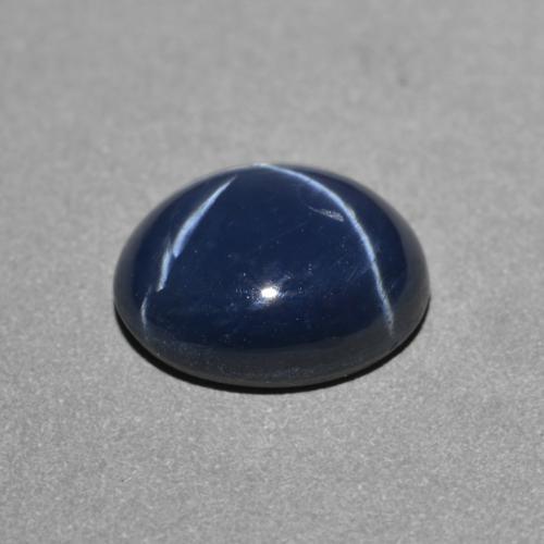 Zaffiro stellato naturale blu da 2,87 ct, taglio ovale, opaco