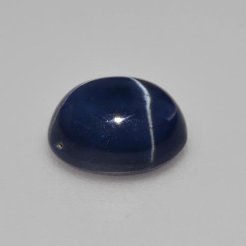 Zaffiro stellato Blu scuro naturale da 3.39 ct, Taglio ovale, Opaco