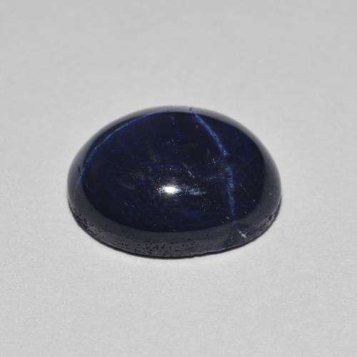 Zaffiro stellato naturale blu da 3,93 ct, taglio ovale, opaco