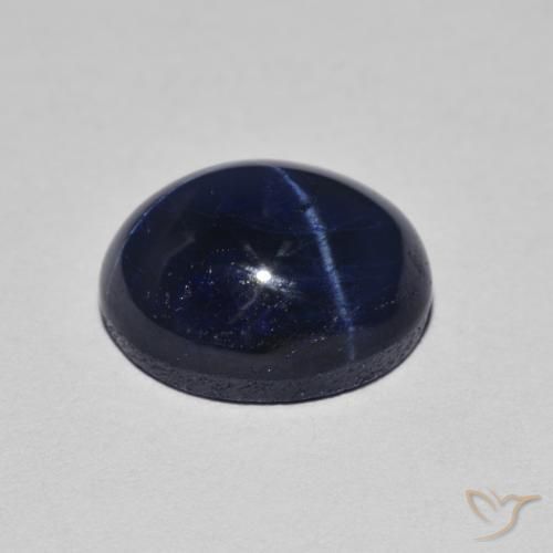 Zaffiro stellato Blu navy naturale da 4.40 ct, Ovale, Opaco