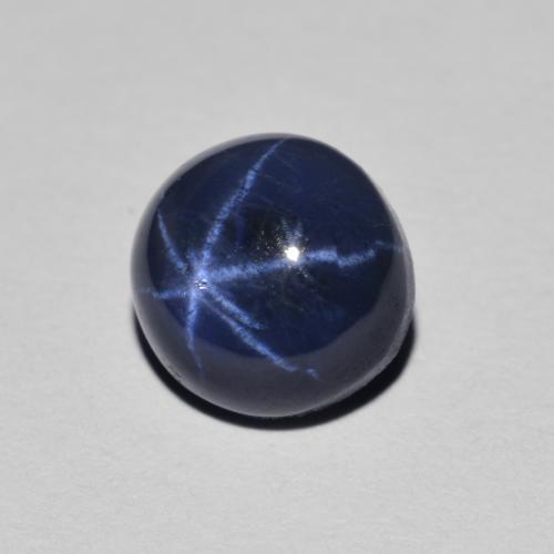 Zaffiro stellato Blu navy naturale da 2.17 ct, Taglio rotondo, Opaco