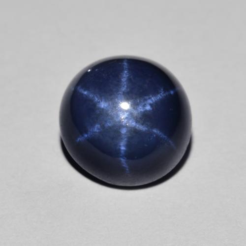 Zaffiro stellato Blu navy naturale da 2.23 ct, Taglio rotondo, Opaco