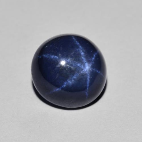 Zaffiro stellato Blu navy naturale da 2.23 ct, Taglio rotondo, Opaco