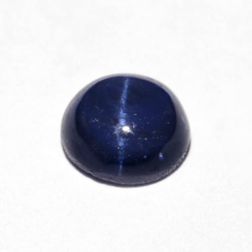 Zaffiro stellato Blu navy naturale da 1.23 ct, Taglio rotondo, Opaco