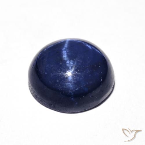 Zaffiro stellato Blu navy naturale da 4.73 ct, Rotondo, Opaco