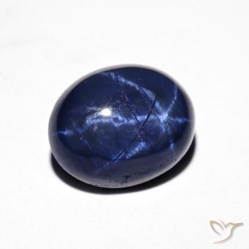 Zaffiro stellato Blu navy naturale da 4.28 ct, Ovale, Opaco