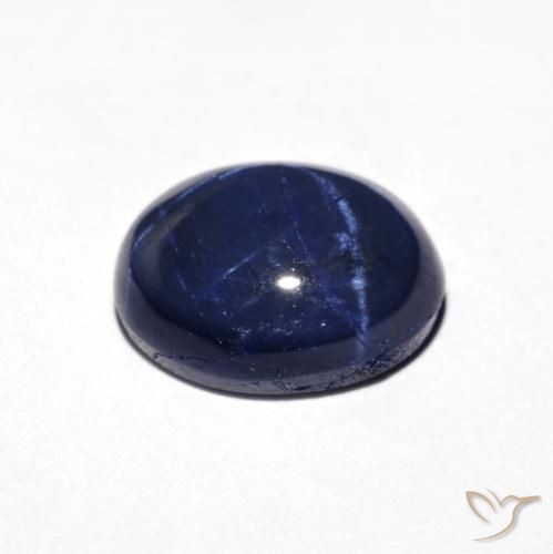 Zaffiro stellato Blu navy naturale da 4.28 ct, Ovale, Opaco