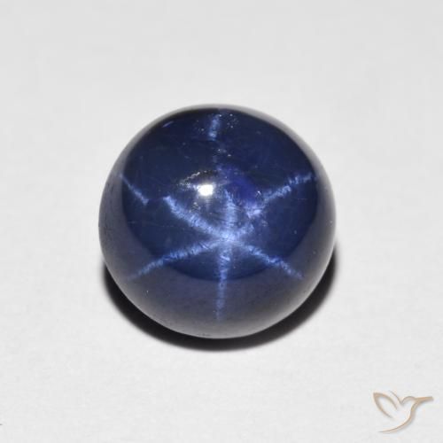 2.59ct Naturale Blu navy Zaffiro stellato, Rotondo, Opaco