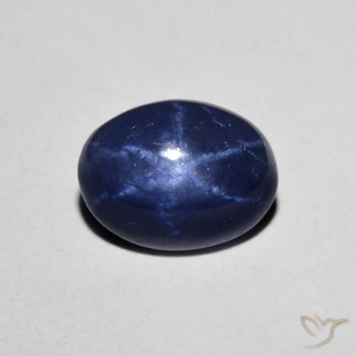1.82ct Naturale Blu navy Zaffiro stellato, Ovale, Opaco