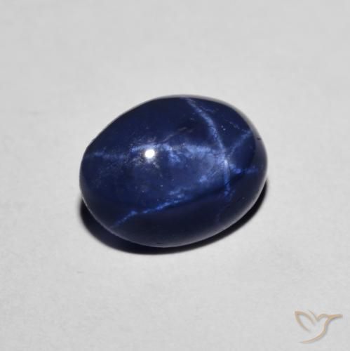 Zaffiro stellato Blu navy naturale da 1.82 ct, Ovale, Opaco