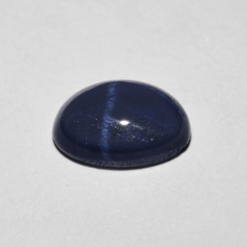 Zaffiro stellato naturale blu da 1,90 ct, taglio ovale, opaco