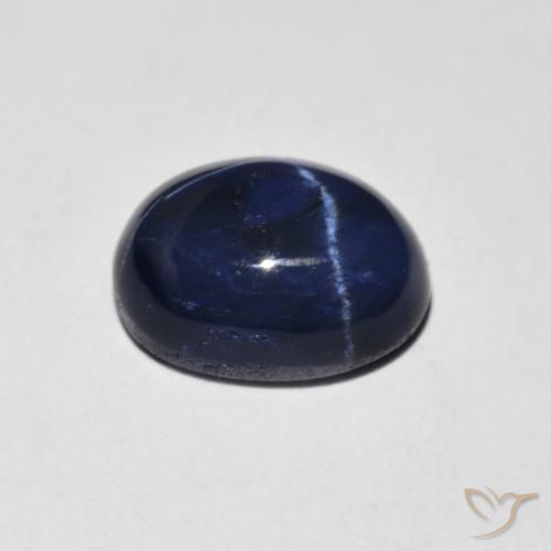 Zaffiro stellato Blu navy naturale da 3.13 ct, Ovale, Opaco